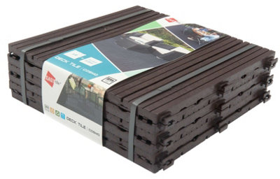 Pallet Deal - Nicoman Composite Interlocking Cosmo Deck Tiles 30cm x 30cm Brown - 630pcs - 3