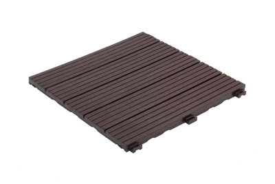 Pallet Deal - Nicoman Composite Interlocking Cosmo Deck Tiles 30cm x 30cm Brown - 630pcs - 4