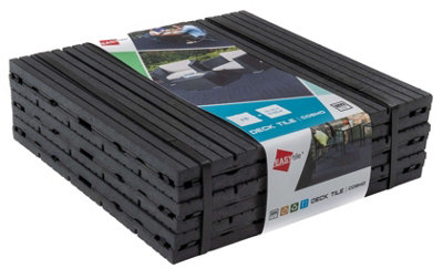 Pallet Deal - Nicoman Composite Interlocking Cosmo Deck Tiles 30cm x 30cm Dark Grey - 630pcs - 3