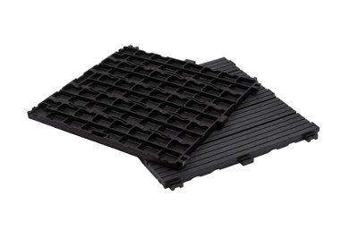 Pallet Deal - Nicoman Composite Interlocking Cosmo Deck Tiles 30cm x 30cm Dark Grey - 630pcs - 4