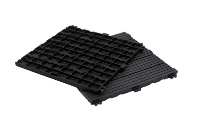 Pallet Deal - Nicoman Composite Interlocking Cosmo Deck Tiles 30cm x 30cm Dark Grey - 630pcs