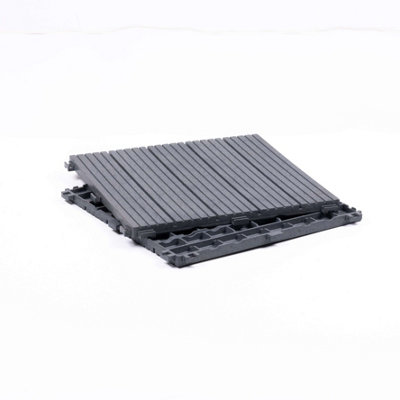 Pallet Deal - Nicoman Composite Interlocking Cosmo Deck Tiles 30cm x 30cm Light Grey - 630pcs - 9