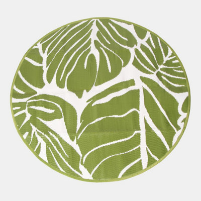 Palm Garden Outdoor Rug Round Large Waterproof
