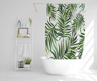 Palm leaf shop shower curtain