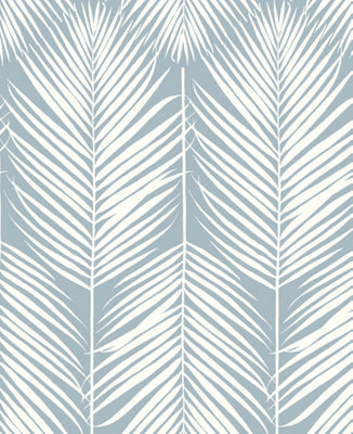 Palm Silhouette Coastal Prepasted Wallpaper