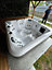Palm Spas Spritz 6 Seat Single Lounger Hot Tub Spa American Balboa 13 amp plug or 32amp hardwired - White shell with Grey cabinet