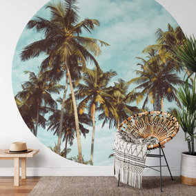 Palm Tree Mural - 144x144cm - 5522-R