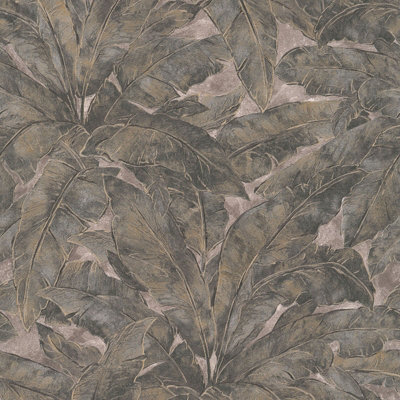 Palm Tree Vintgage Look Wallpaper In Beige Green, Tropical Wallpaper Floral Modern Wallpaper