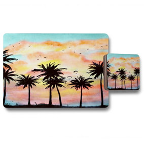 Palm Trees at Sunset (Placemat & Coaster Set) / Default Title