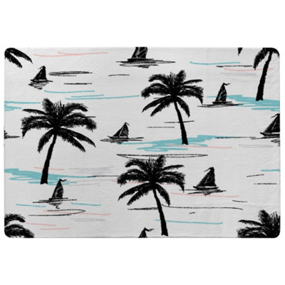 Palm Trees & Sailboats Special Soft Home Rug