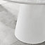 Palma 120cm Round White High Gloss Dining Table with Pedestal Pillar Base for Modern Minimalist Dining Room