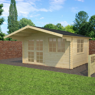 Palmako England 12m² - 3.84m x 2.84m - 40mm Wall Logs