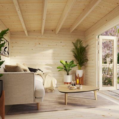 Palmako Ines 2 v2 Modern Summer House - 4.8m x 3m - 44mm Walls ...