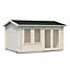 Palmako Iris 11.1 Summer House - 3.9m x 3m - Modern Garden Building 44mm Wall Logs - Double Glazed
