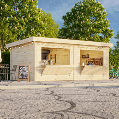 Palmako Lenna 311 Market Stall 5.88m x 3.0m 28mm Wall
