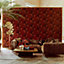 Paloma Home Oriental Leaves Wallpaper Red (921501)