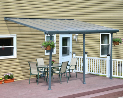 Palram - Canopia Tuscany Patio Cover Aluminium 3x4.25 - Grey