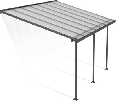 Palram - Canopia Tuscany Patio Cover Aluminium 3x4.25 - Grey