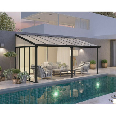 Palram - Canopia Tuscany Patio Cover Aluminium 3x4.25 - Grey - 4