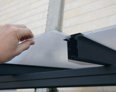 Palram - Canopia Tuscany Patio Cover Aluminium 3x4.25 - Grey - 6