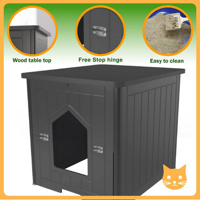 Enclosed cat outlet box furniture