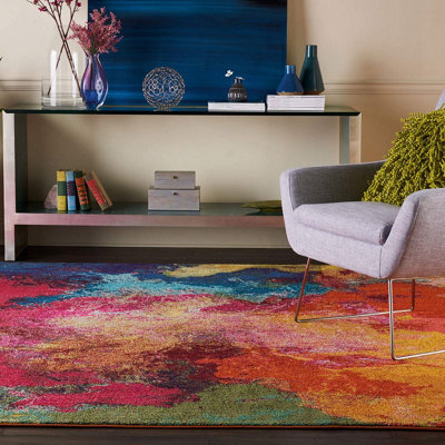 Palt Abstract Graphics Modern Easy to Clean Rug for Living Room, Bedroom and Dining Room-239cm X 320cm