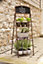 Panacea 3-Tier Rustic Folding Plant Stand With Chalkboard