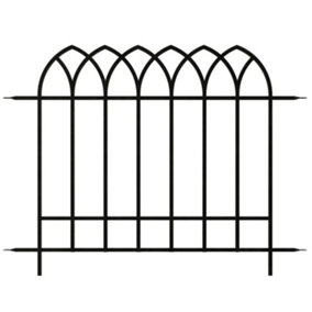 Panacea Gothic Fence Section 92 x 121cm (Black)