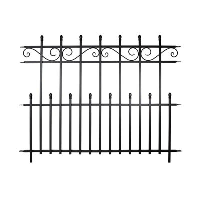 Panacea Kensington Fence Section 96 x 122cm (Black)