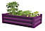 Panacea Metal Raised Garden Planter with Liner (Eggplant)