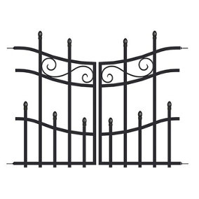 Panacea Mini Kensington Finial Gate 76 x 93cm (Black)