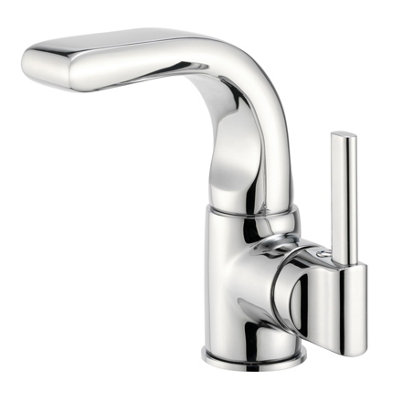 Panacea Mini Mono Basin Mixer Tap Chrome - Compact Modern Single Lever ...