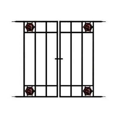 Panacea Rosette Fence Gate 71 x 93cm (Rust)