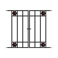 Panacea Rosette Fence Gate 71 x 93cm (Rust)