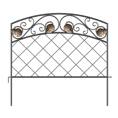 Panacea Scroll & Ivy Border Edge 40 x 45cm (Black)