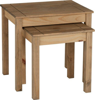 Panama 2 Table Nest in Natural Wax Finish