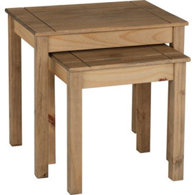 Panama 2 Table Nest in Natural Wax Finish