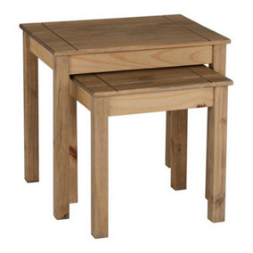 Panama 2 Table Nest in Natural Wax Finish