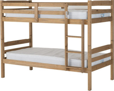 Panama 3ft Bunk Bed Frame in Natural Wax