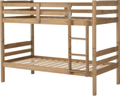 Panama 3ft Bunk Bed Frame in Natural Wax
