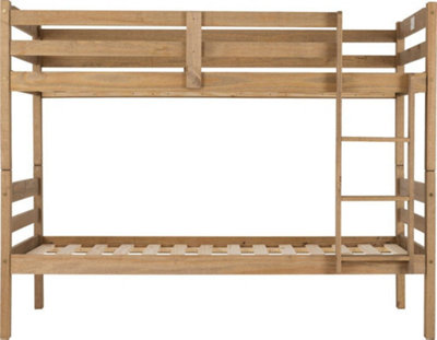 Panama 3ft Bunk Bed Frame in Natural Wax