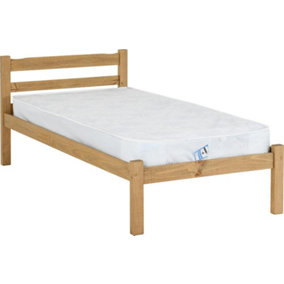 Panama 3ft Single Bed Frame in Natural Wax