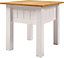 Panama Lamp End Table in White and Natural Wax Finish
