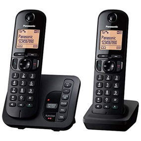 Panasonic DECT Cordless Phone, Easy-to-Read Backlit Display, (Pack of 2), KX-TGC222EB