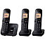 Panasonic DECT Cordless Phone, Easy-to-Read Backlit Display, (Pack of 3), KX-TGC223EB