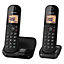 Panasonic Digital Cordless Phone, Black (Pack of 2), KX-TGC41