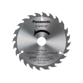 Panasonic EY9PW13C32 Wood Cutting TCT Blade 135 x 20mm x 24T PAN9PW13C32