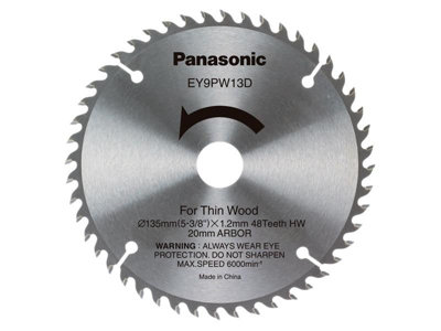 Panasonic - EY9PW13D32 Wood Cutting TCT Blade 135 x 20mm x 48T