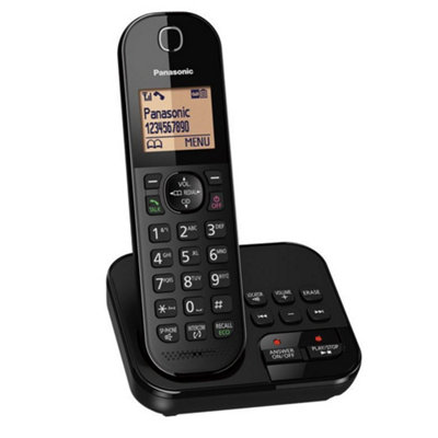 Panasonic KX-TGC422EB Black Twin Digital Cordless Phone - Box Damaged