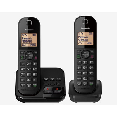 Panasonic KX-TGC422EB Black Twin Digital Cordless Phone - Box Damaged